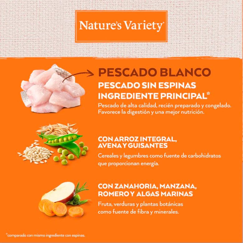 Nature’s Variety HEALTHY GRAINS Adult Mini Pescado Blanco - Imagen 3
