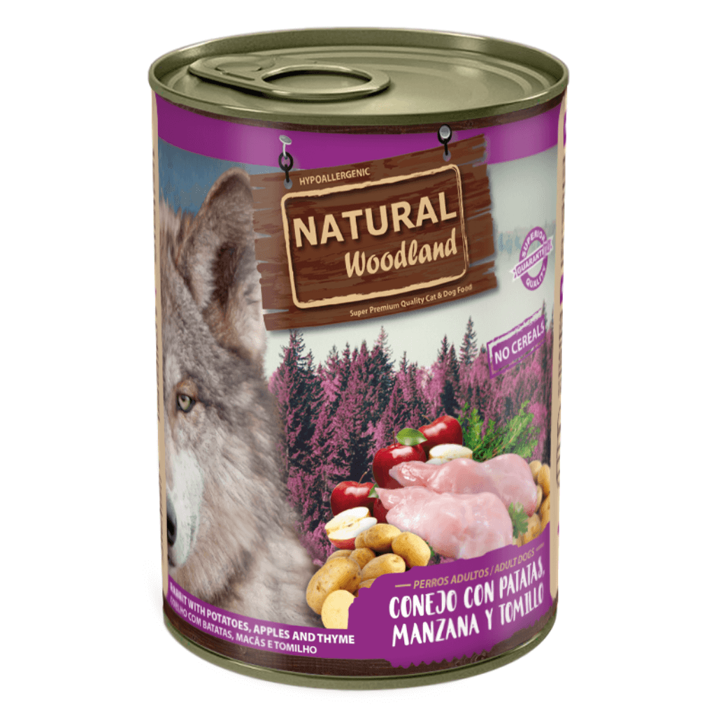 Receta húmeda Conejo con patatas y manzana Natural Woodland - Imagen 2