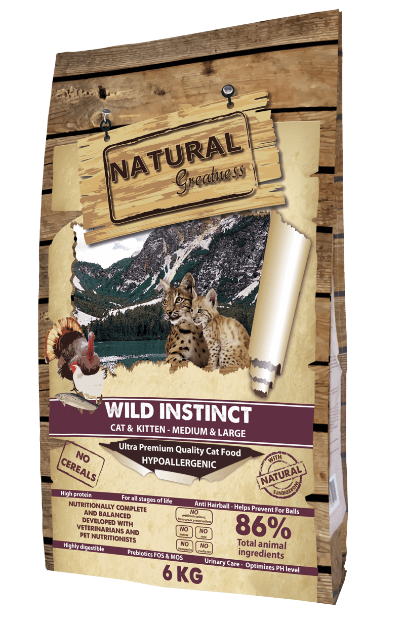Natural Greatness Receta WILD INSTINC ADULT Medium Large Gato 2kg ó 6kg
