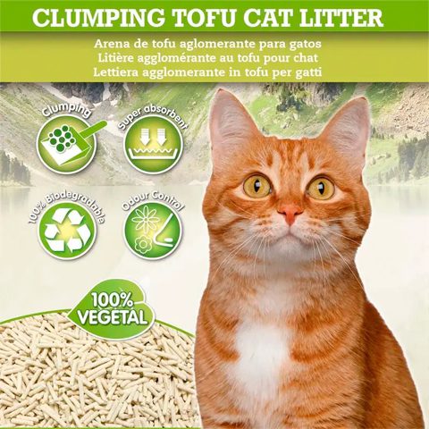Arquivet Tofu Cat Litter Arena aglomerante de soja biodegradable - Imagen 2